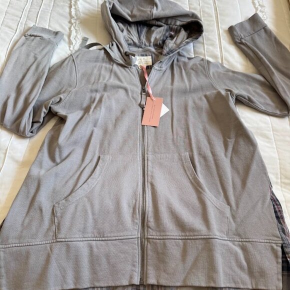 Evy's Tree Womens The Bryony Embellished Hooded Full Zip Sweatshirt Size Large - Picture 1 of 7